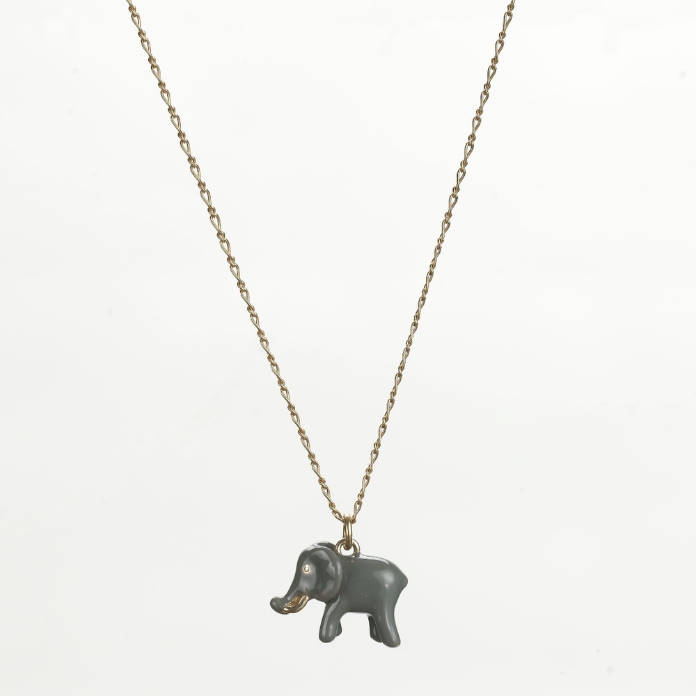 J Crew Factory Enamel Elephant Necklace